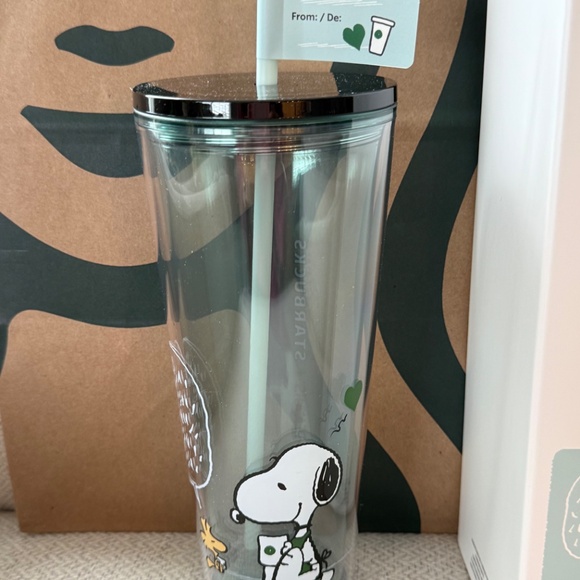 New Peanuts Joe Kind Snoopy Starbucks Stainless Steel and Plastic Tumbler - Picture 6 of 8